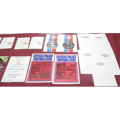 478 - Crystal Palace football programmes from 1968(x18),1969(x16),70(x2),72,73,74(x2),77,79(x2),etc