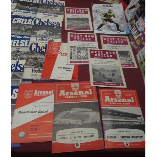 480 - Collection of football programmes from Manchester United, West Ham, Chelsea and Arsenal