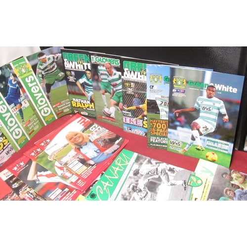 481 - Collection of football programmes from Yeovil Town FC, Albion FC, Aldershot, Exeter City, Norwich Ci... 