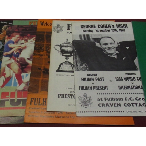 484 - Fulham Football Club programmes from the following seasons 1966-67(x3),68-69(x2), George Cohens Nigh... 