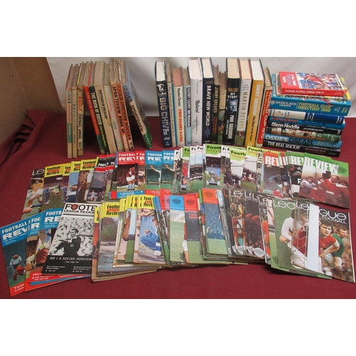 485 - Collection of Football books inc. a collection of Football League Review Programmes