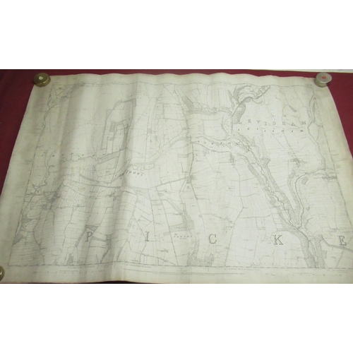 486 - Four OS maps of Pickering, Ebberston, Levisham and the area around Cropton(a/f)