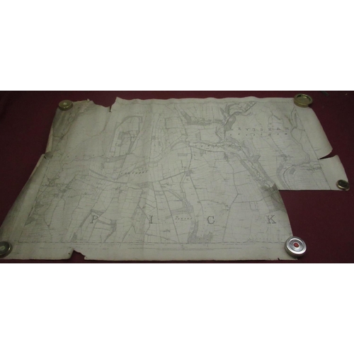 486 - Four OS maps of Pickering, Ebberston, Levisham and the area around Cropton(a/f)