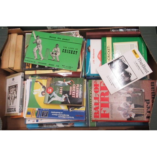 488 - Collection of Cricket books in 3 boxes