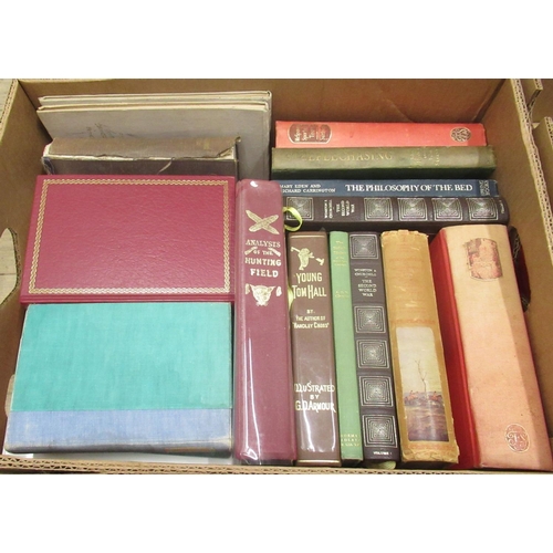 490 - Collection of Fiction, Hunting and other books in 4 boxes