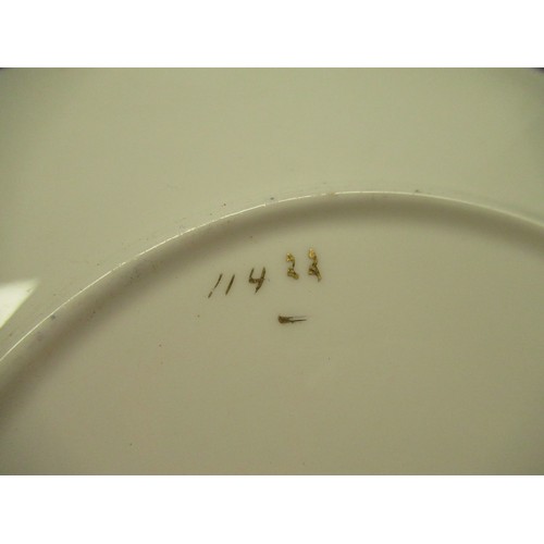 114 - Shelley 11422 pattern part tea service decorated with floral sprays with blue and gilt borders, incl... 