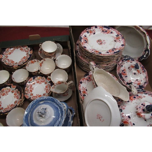 118 - Royal Stafford pottery Arcadia pattern dinner and tea service and a C19cth blue and white print ware... 