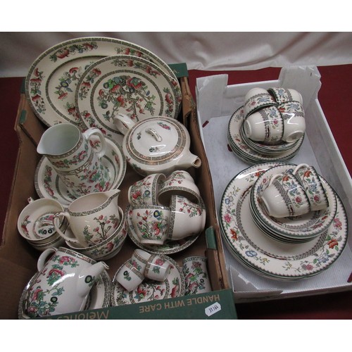 139 - Spode Chinese Rose tea and dinner ware 30pcs and a collection of Indian Tree tea and coffee ware (2 ... 