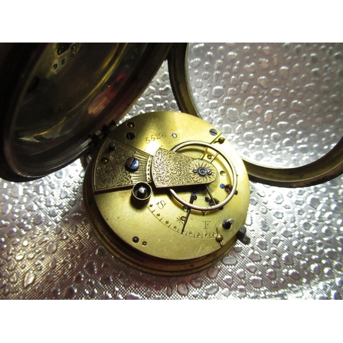 72 - Victorian silver open faced key wound pocket watch, three piece hinged coin edged case with blank ca... 