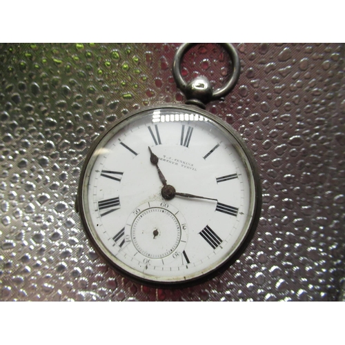 74 - T. P. Jenkins, Merthyr Tydville, Victorian silver key wound open faced pocket watch, three piece hin... 