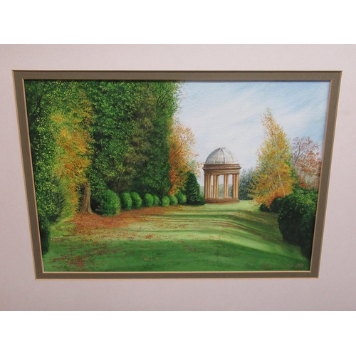 542 - Tina Li-Anne Hunn (late C20th); 'Duncombe Park, Helmsley', Chroma and Watercolour, an oil painting o... 