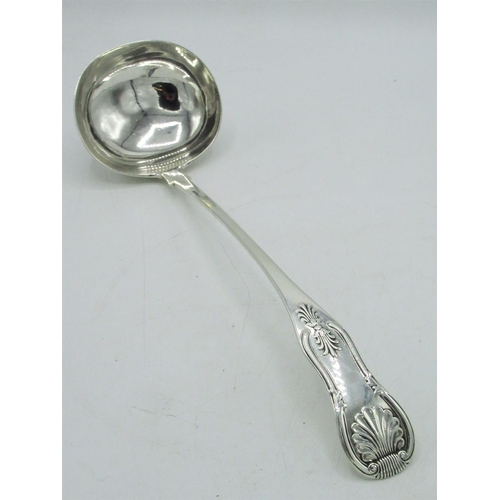 1176 - Late C18th/Early C19th hallmarked sterling silver King's pattern ladle, makers marks JC, Edinburgh, ... 
