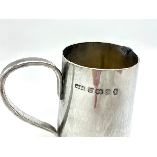 1177 - ERII hallmarked sterling silver circular tapering milk jug, makers marks WHB, Birmingham 1977, 8.5cm... 