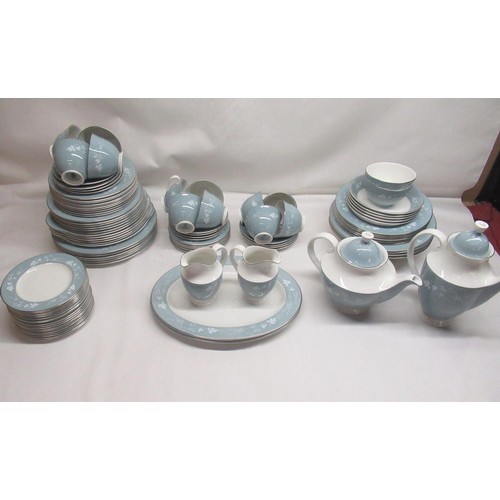 707 - Comprehensive Royal Doulton Reflection pattern tea and dinner service etc, comprising teapot, coffee... 