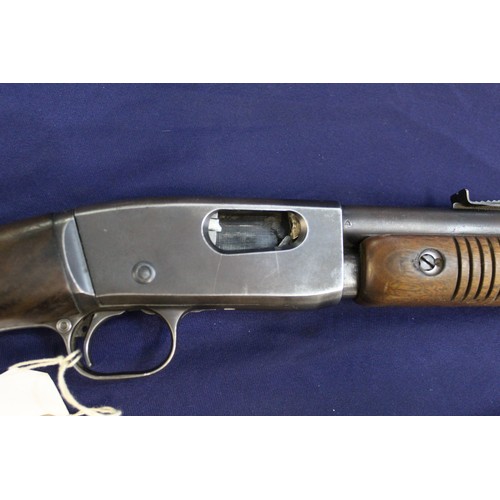 452 - Remington .22 RF pump action rifle with rear sights, 61cm, serial no. 101728, (section one certifica... 