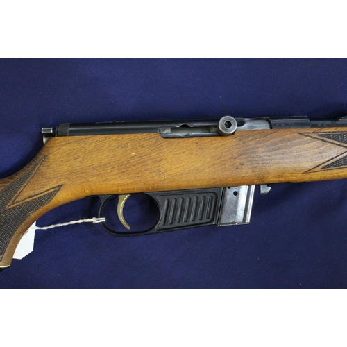 450 - Voere .22 semi auto rifle with magazine, fixed sound moderator and shoulder sling, serial no. 324090... 