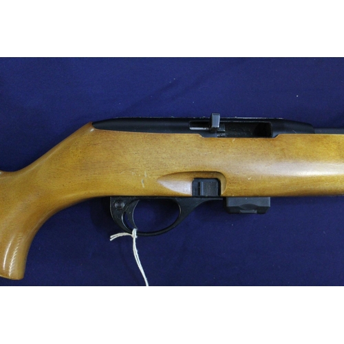 445 - Remington model 597 slide action rifle with magazine, .22 LR, serial no. 2721181 (section one certif... 