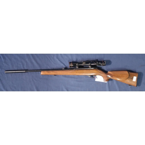 431 - Weatherby Beretta MKXXII .22 semi auto rifle fitted with sound moderator (lacking magazine) serial n... 