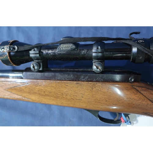 431 - Weatherby Beretta MKXXII .22 semi auto rifle fitted with sound moderator (lacking magazine) serial n... 