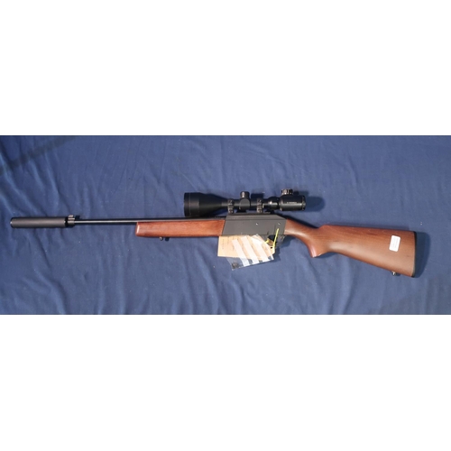 410 - Sabatti sports .22 rifle fitted with sound moderator, 3-9x56eg scope Serial no.R47506 (section one c... 