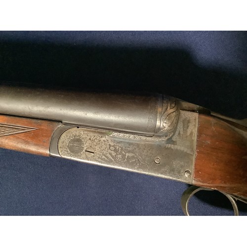 366 - Essex 12 bore side by side shotgun, serial no. YZ62247 (shotgun certificate required)