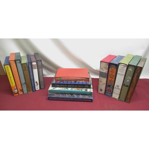 1317 - Collection of Folio Society books inc. The Once & Future King, Moonfleet, The Arabian Nights, A Mids... 
