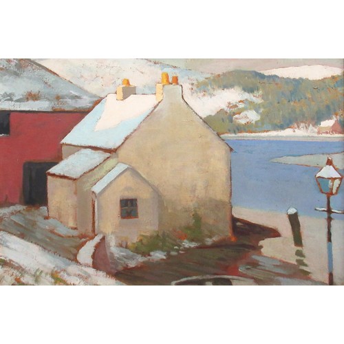 1342 - George Telfer Bear (Scottish, 1876 - 1973); 'Posties House Kirkcubright', oil on board, inscribed an... 