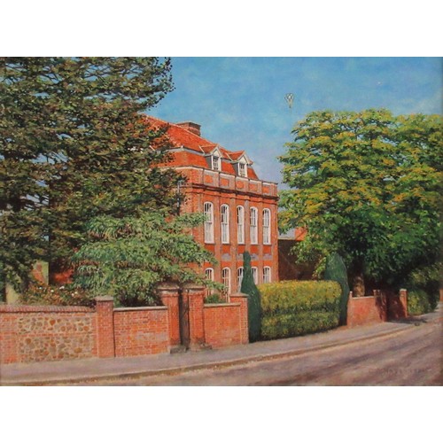 1348 - Christopher Compton Hall (British, 1930-2016); 'Ilsley Hall', oil on board, signed and dated 1996, 2... 