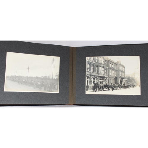 1281 - Newcastle United A.F.C. Souvenir photograph album, Season 1905-6. 7. 8, 9, 10 & 11. leather bound ph... 