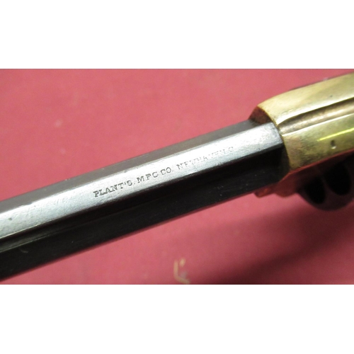 1036 - Plant MFG Co. front loading .42 rimfire cup primed cartridge single action 6 shot revolver, 5 1/4 bl... 