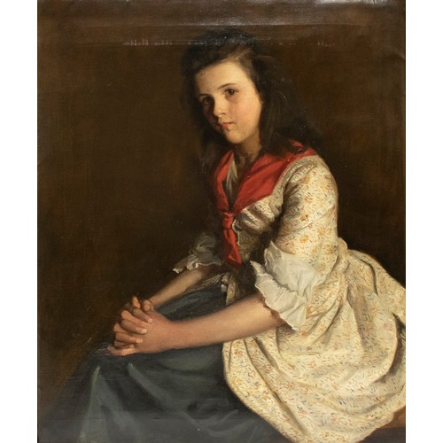 1339 - Attributed to Fairlie Harmar (British, 1876 - 1945); 'Miss Allen', oil on canvas, unsigned, label to... 