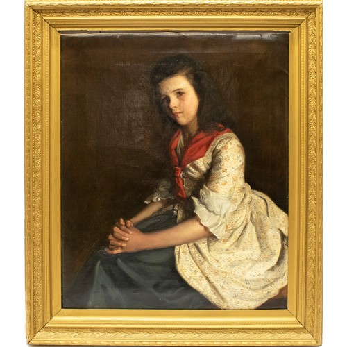 1339 - Attributed to Fairlie Harmar (British, 1876 - 1945); 'Miss Allen', oil on canvas, unsigned, label to... 