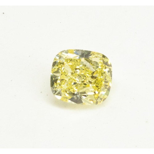 1135 - Cushion cut yellow diamond, 2.07ct, VVS1 natural fancy intense yellow diamond with with GIA report 2... 