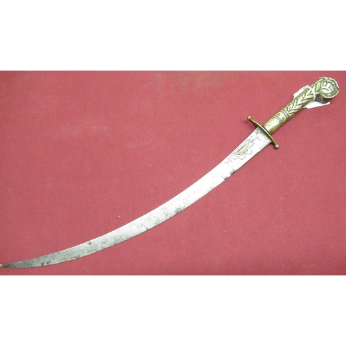 1043 - C19th naval type dirk, of Eastern style with 12 1/2