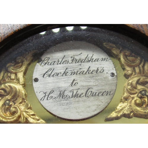 1402 - Small C18th style bracket timepiece, brass Roman dial signed in the arch 'Charles Frodsham, Clockmak... 