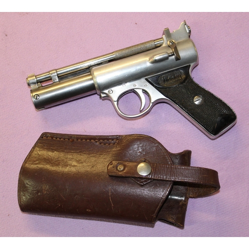 A Webley Premier .22 over lever action air pistol in working