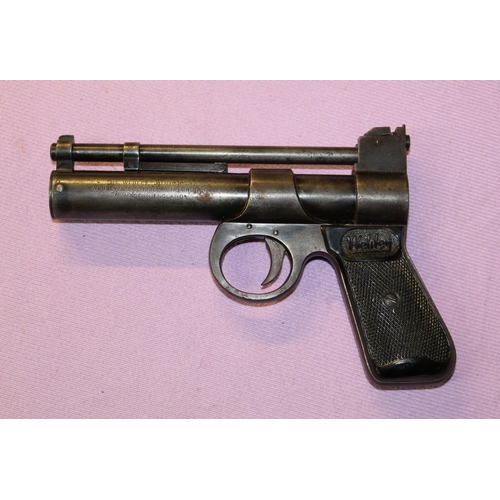 178 - Vintage Webley Junior .177 over lever action air pistol, 677 stamped on barrel front, in working ord... 