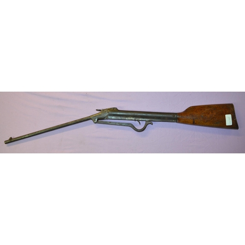 227 - Vintage .177 calibre break barrel air rifle with hexagonal barrel, no makers marks.