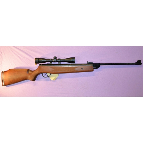 235 - Edgar Brothers Hatsan Quattro Trigger .22 break barrel air rifle with a PAO 4x40 scope.  Ser No: 031... 