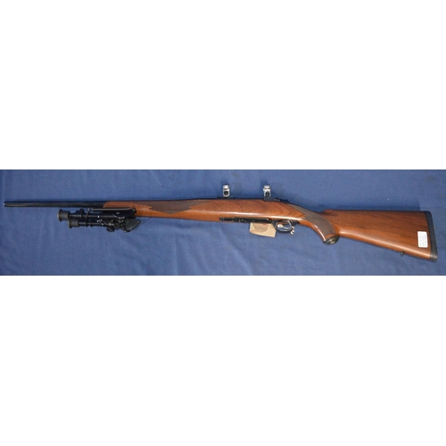 430 - Ruger M77 MkII bolt action. 22/250rem rifle with fitted with folding bi-pod and scope ring mounts, s... 