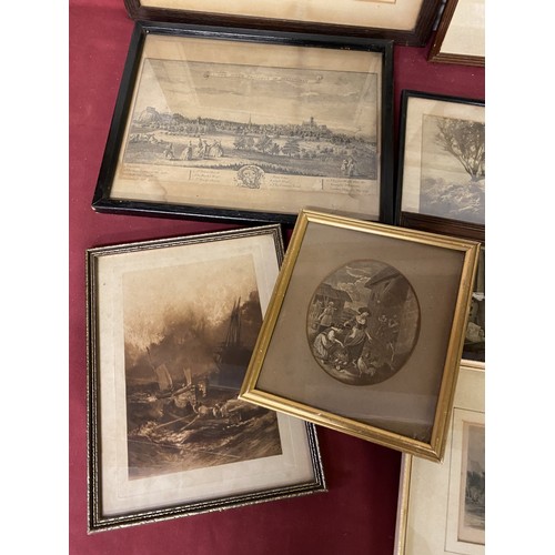 111 - Collection of C19th and later prints and engravings of various subjects including portraits and land... 