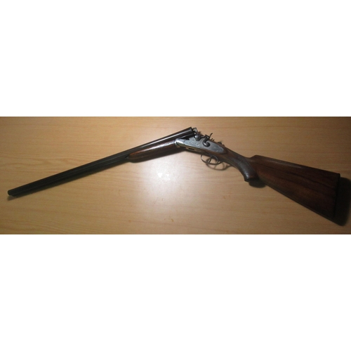 327 - Breda 12 bore, side by side hammer gun, with 27 1/2 inch barrels, 40 1/4 inch pistol grip stock, Ser... 