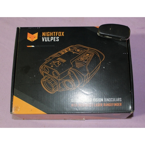 69 - A boxed as new Nightfox Vulpes digital night vision binoculares with integrated laser rangefinder.