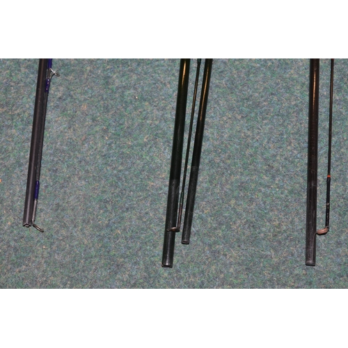 107 - Three modern fly rods - Masterline MAF090 Maxim Fly 9ft two piece, Shakespeare Triumph 10ft three pi... 