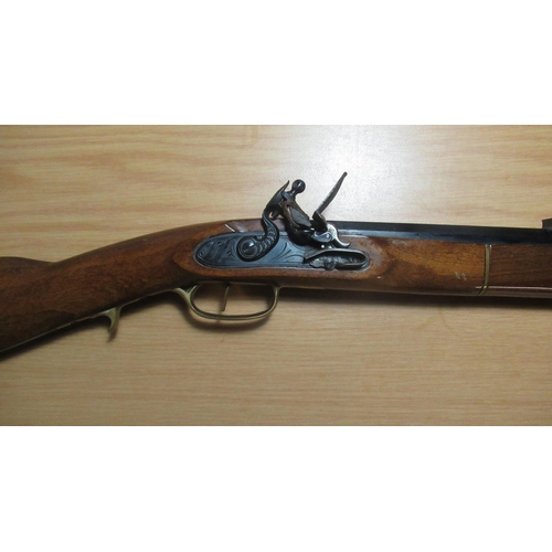 311 - Ardesa .54 cal black powder flintlock, with heavy octagonal barrel and brass mounts, serial no. 0754... 