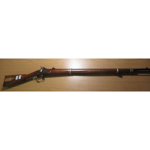 313 - Adler Italy .58 black powder muzzle loading percussion cap rifle, serial no. 402 (section 1 certific... 