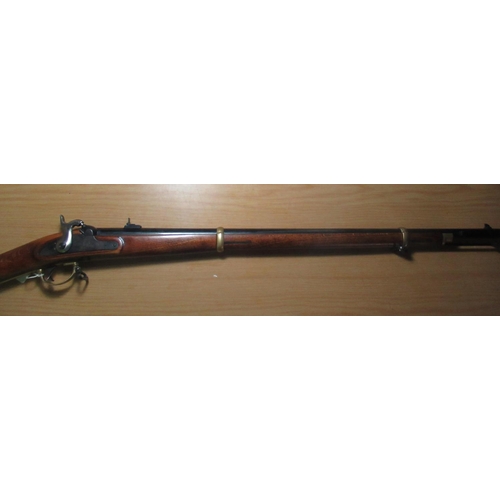 313 - Adler Italy .58 black powder muzzle loading percussion cap rifle, serial no. 402 (section 1 certific... 