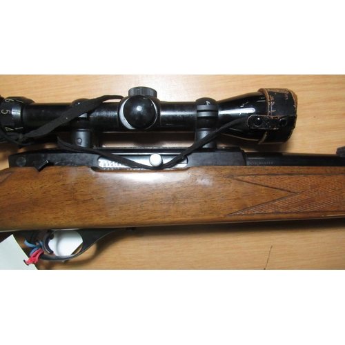 431 - Weatherby Beretta MKXXII .22 semi auto rifle fitted with sound moderator (lacking magazine) serial n... 