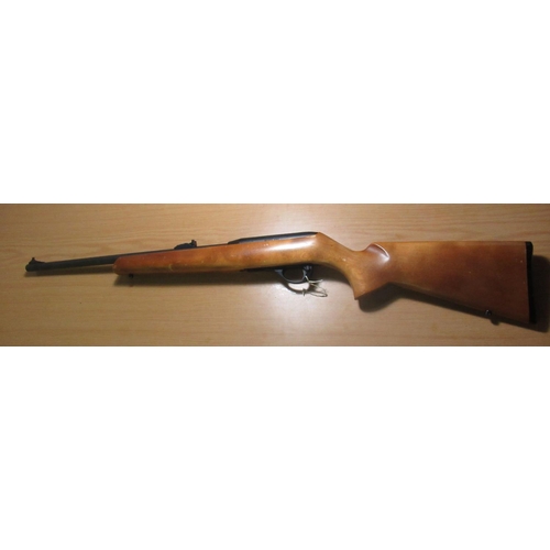 445 - Remington model 597 slide action rifle with magazine, .22 LR, serial no. 2721181 (section one certif... 