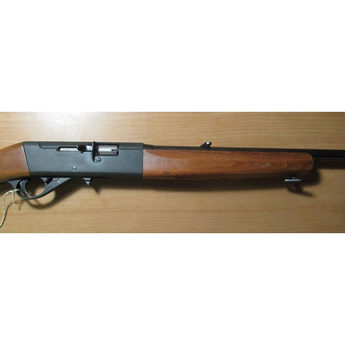 447 - Anschutz model 525 slide action rifle with magazine, calibre .22 LR, serial no. 137293 (section one ... 